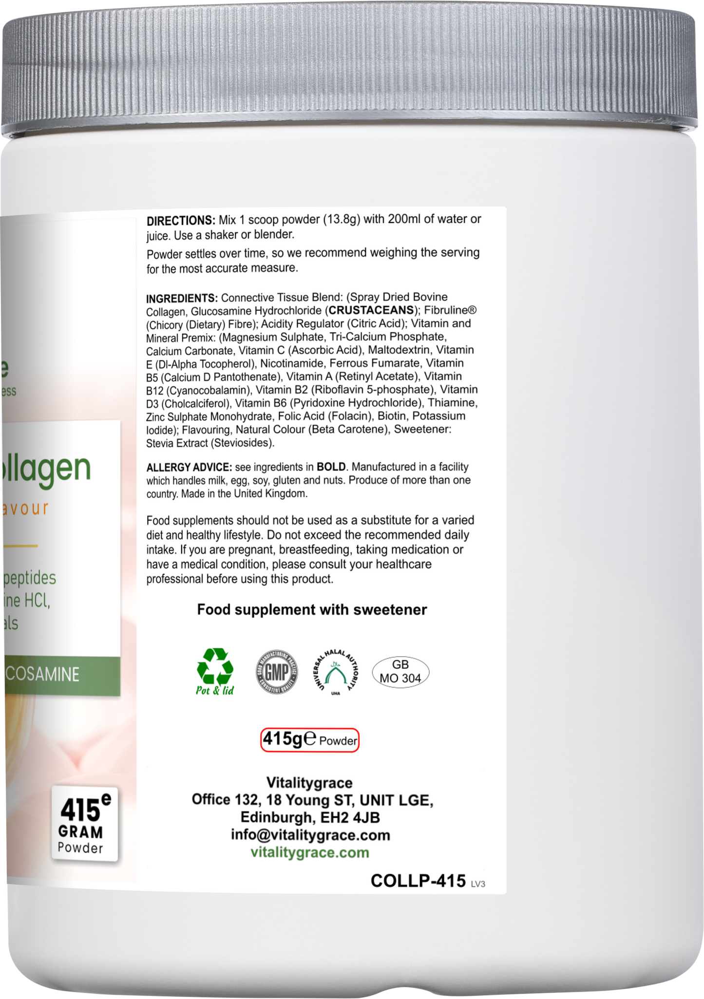 Bovine Collagen Peptides Powder – Neutral Flavour