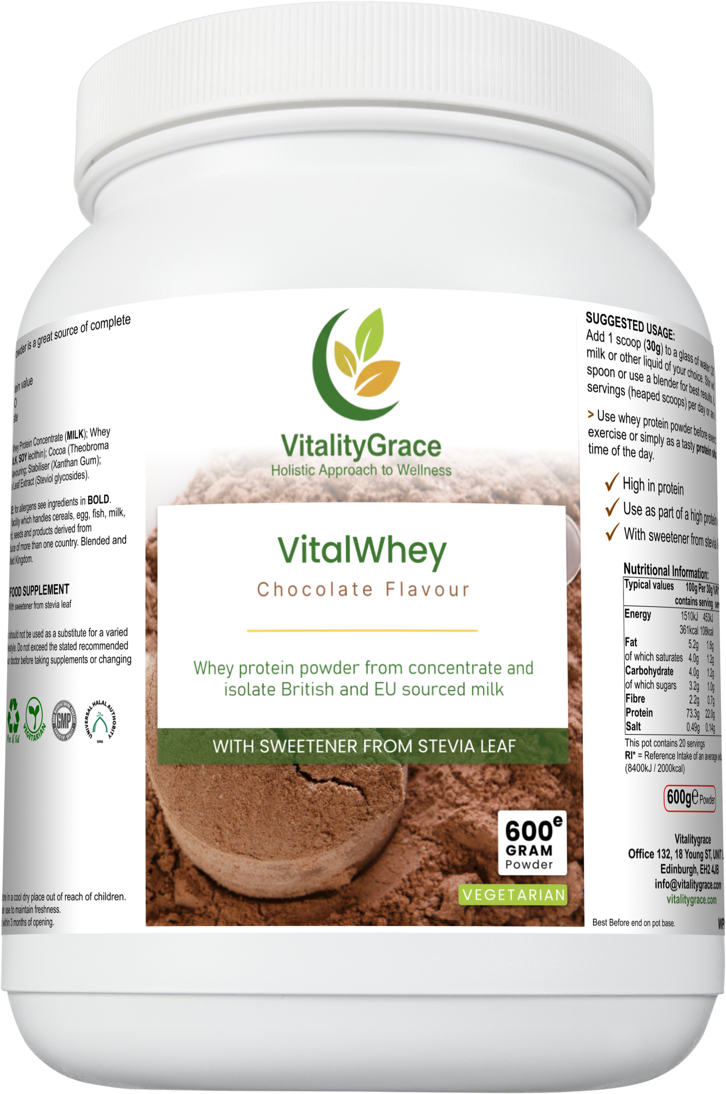 VitalWhey/ Protein with Digestive Support Chocolate flavour