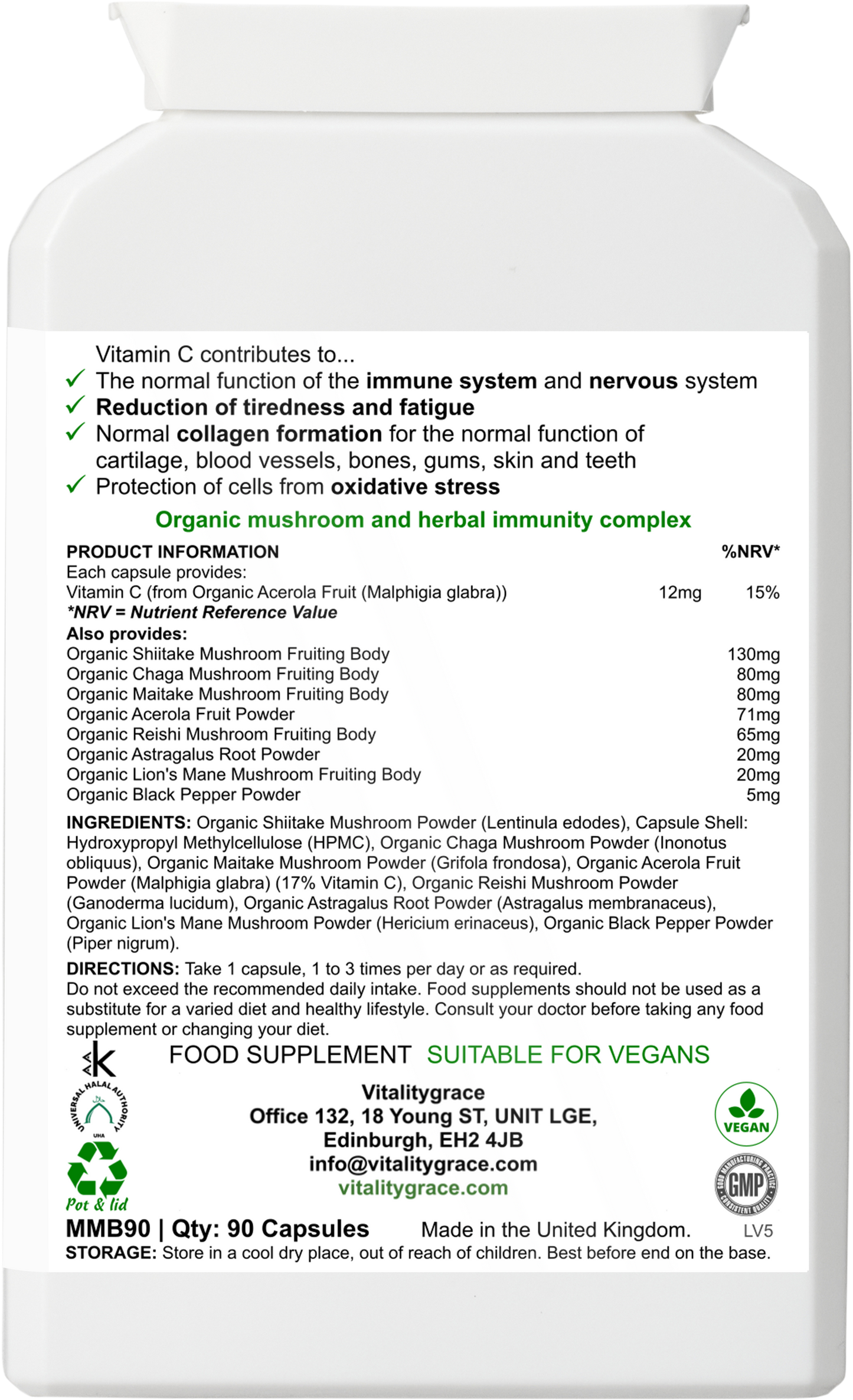 EarthRoot Organic Complex/Organic Mushrooms