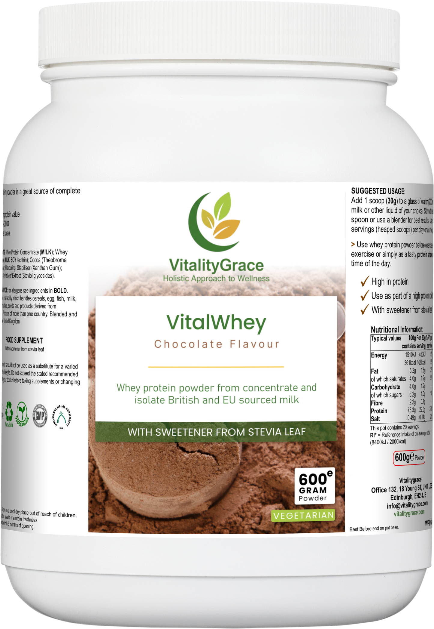 VitalWhey/ Protein with Digestive Support Chocolate flavour