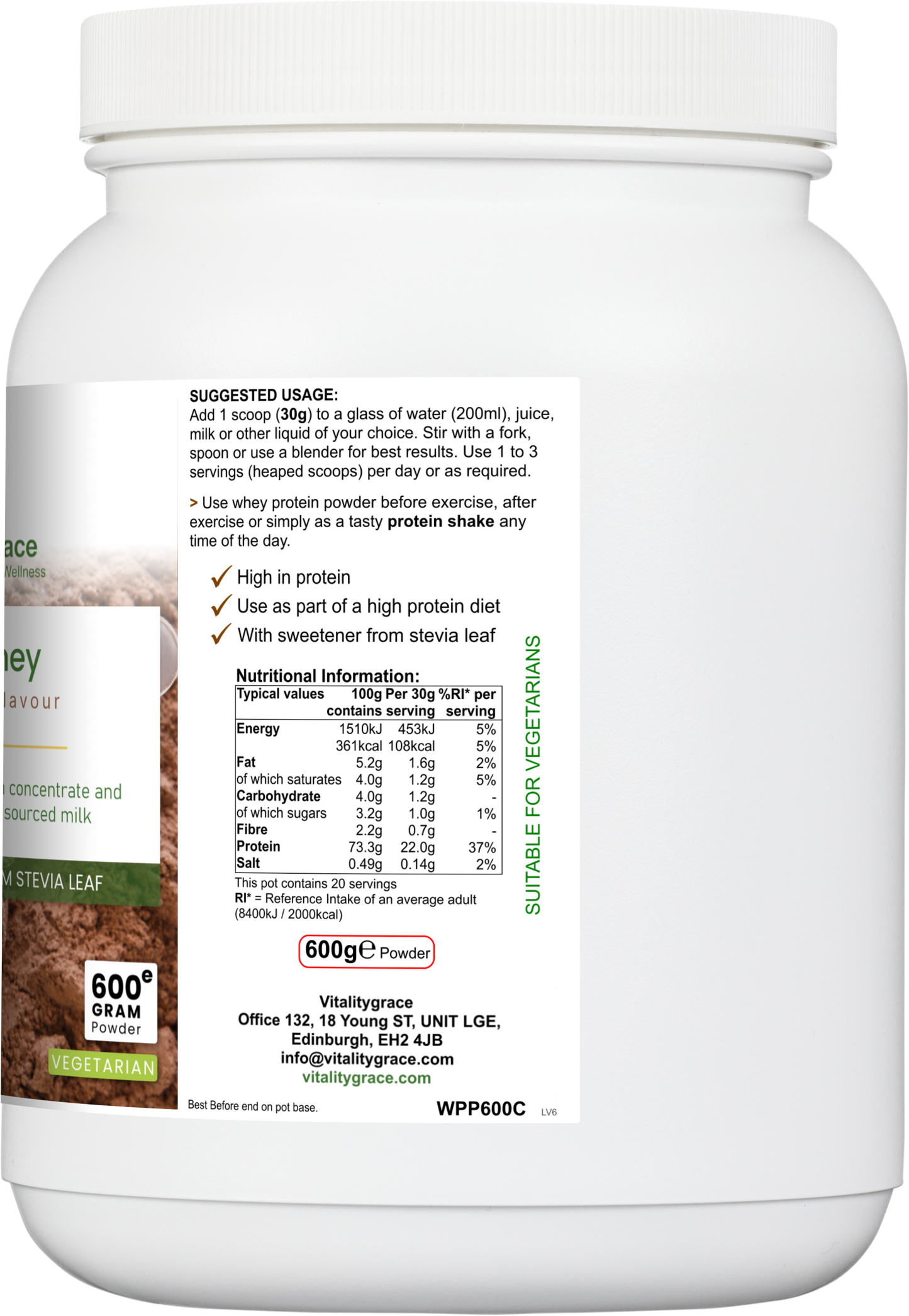 VitalWhey/ Protein with Digestive Support Chocolate flavour