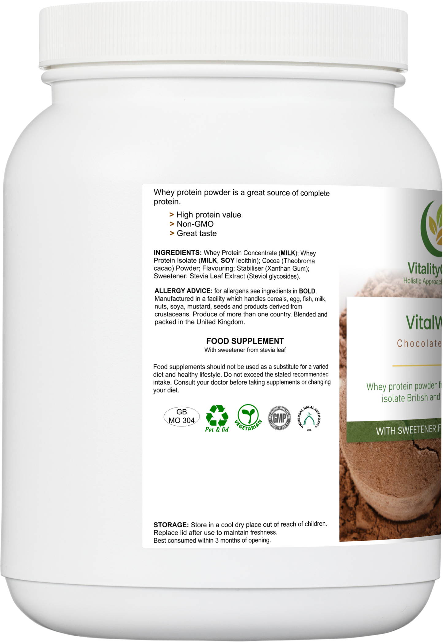 VitalWhey/ Protein with Digestive Support Chocolate flavour