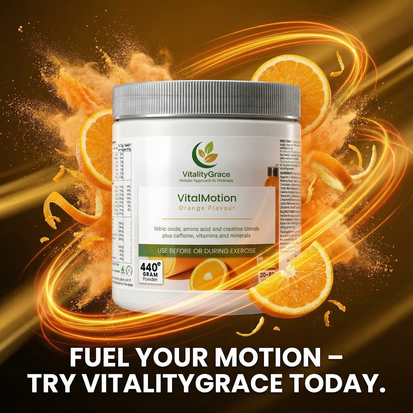 VitalMotion Vegan Energy & Recovery Supplement Powder